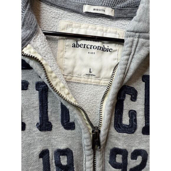abercromie kids Zip Up Hooded Hoodie Sweatshirt Jacket Youth Size L - Picture 2 of 3